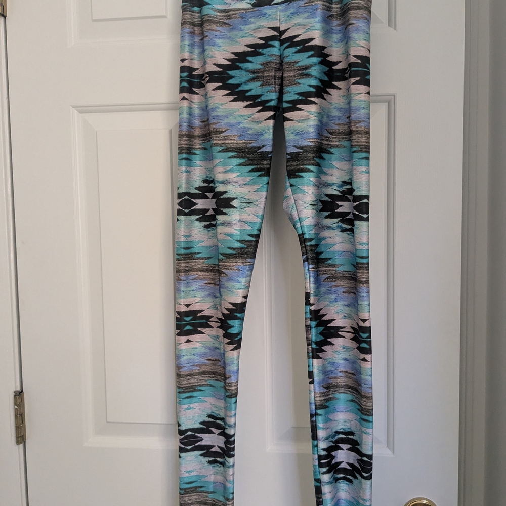Goldsheep Multicolor Abstract Full Length Leggings